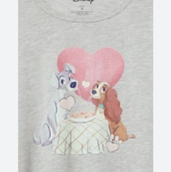 Torrid Disney Lady and the Tramp Gray Dog T-Shirt Size M/L, New - Picture 3 of 13
